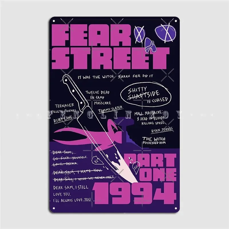 Fear Street Part 1: 1994 Metal Sign Cinema Living Room Wall Classic Poster Tin Sign Poster