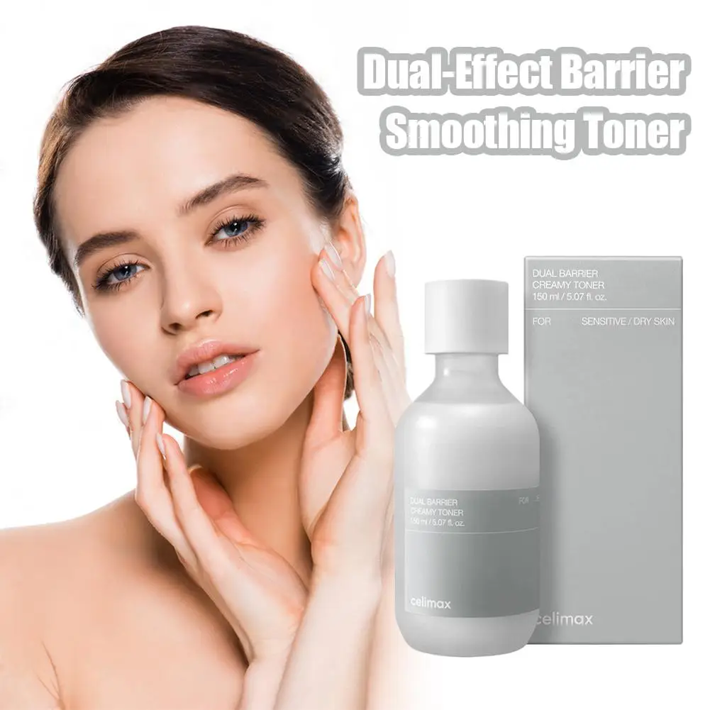 

150 мл Creamy Toner Celimax Dual Barrier Укрепляет кожу Барьер Увлажняющий тоник Нежный успокаивающий для чувствительной и сухой кожи
