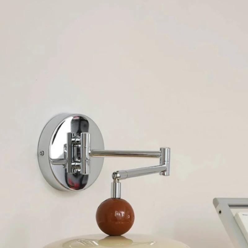 French Style Wall Lamps Originality Cream Wind Design Rotatable LED Wall Light Bedroom Bedside Table Study Cafe Home Decor Lamps