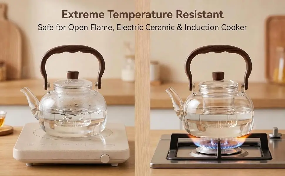 Glass Kettle On Stove