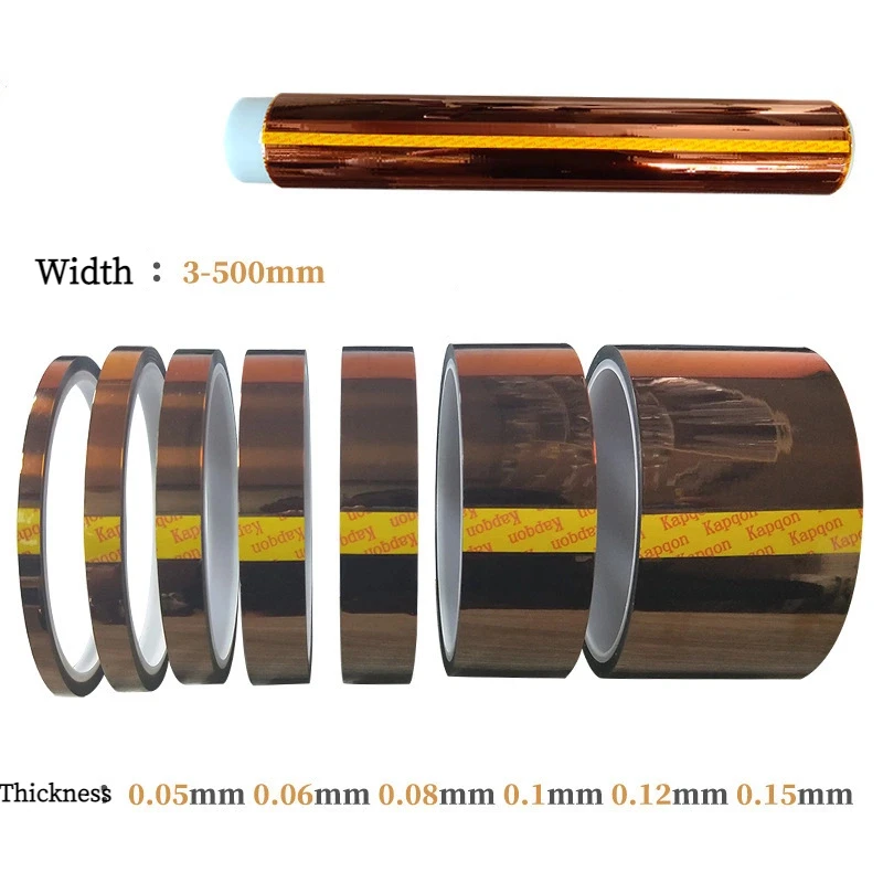 11-44mm Kapton Polyimide Tape Insulating Adhesive Temperature Heat Tape for Electronics Board Protection