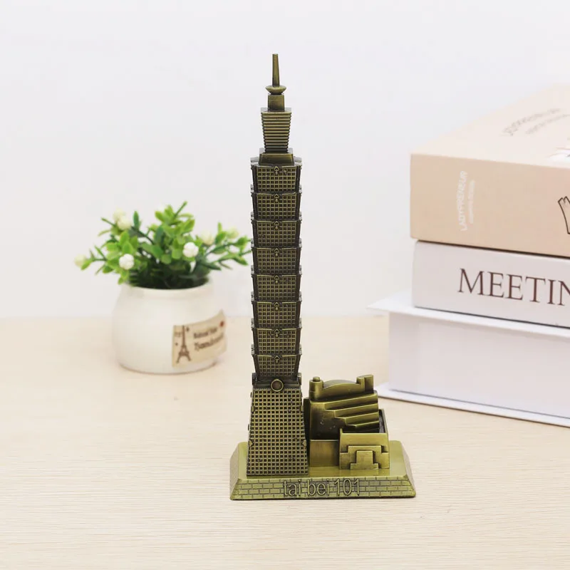 تايبي 101 بناء الحلي الإبداعية سطح المكتب الحرف المعدنية السفر الهدايا التذكارية التماثيل ديكور المنزل نموذج منزل هدية احتفالية