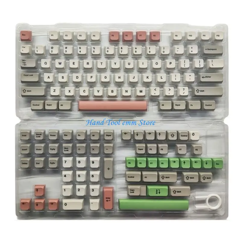 H37F 138 9009 Retro PBT Keycaps XDA Profile Dye Keycap للوحة المفاتيح الميكانيكية