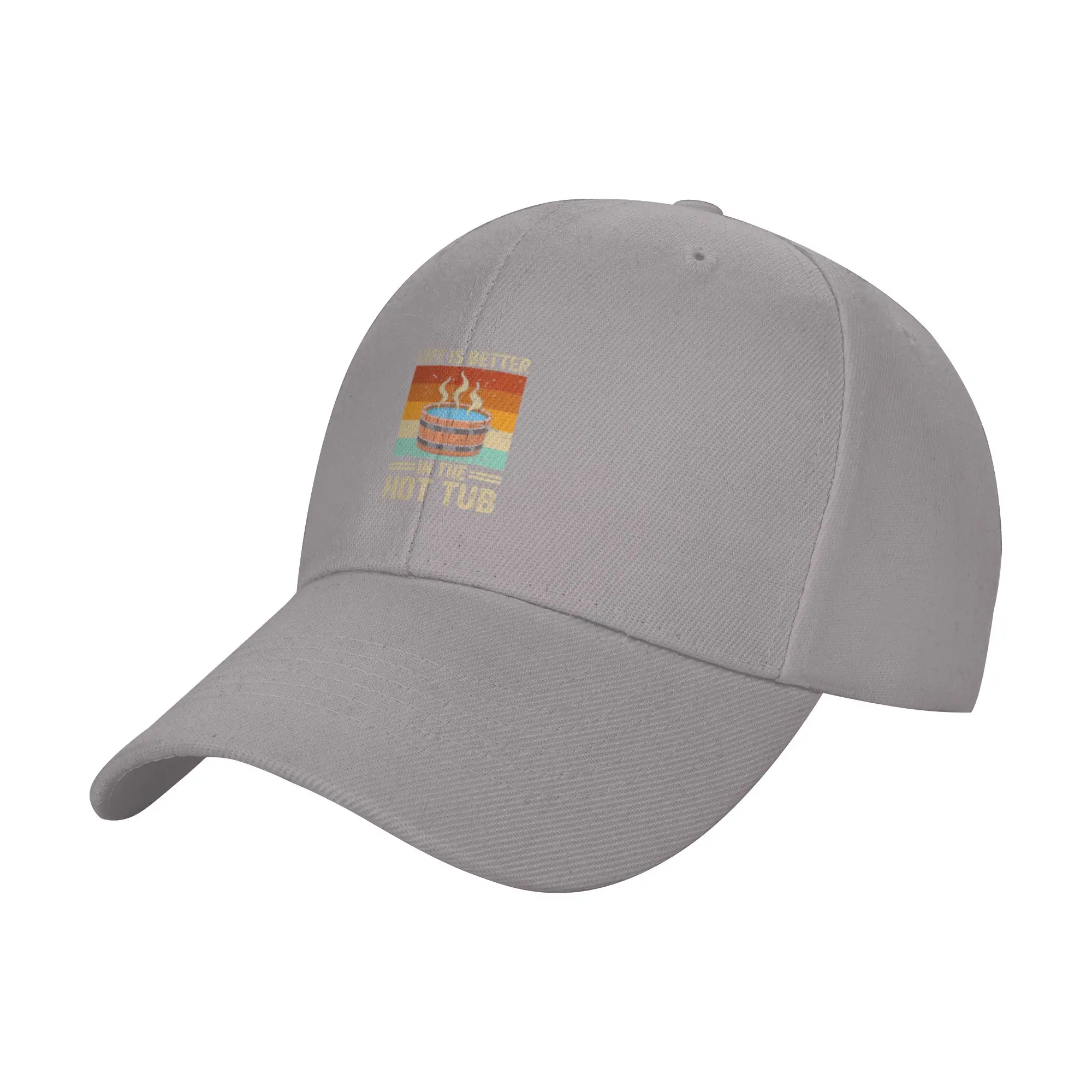 Hot Sale Vintage Retro Life Is Better In The Hot Tub Baseball Cap  Snapback Summer Hat  Barbecue Party Summer Hat