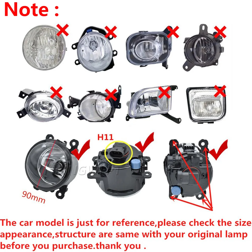 2PCS Car LED Fog Light Assembly DRL H11 Fog Turn Signal Daytime Running Lamp 12V Fog Lamps Lights For Nissan Frontier 2005-2019