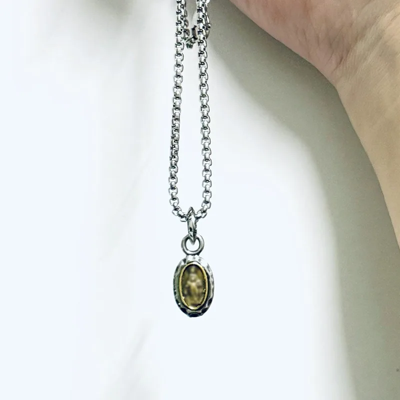1 X Men's Alloy Virgin Mary Pendant Stainless Steel Chain