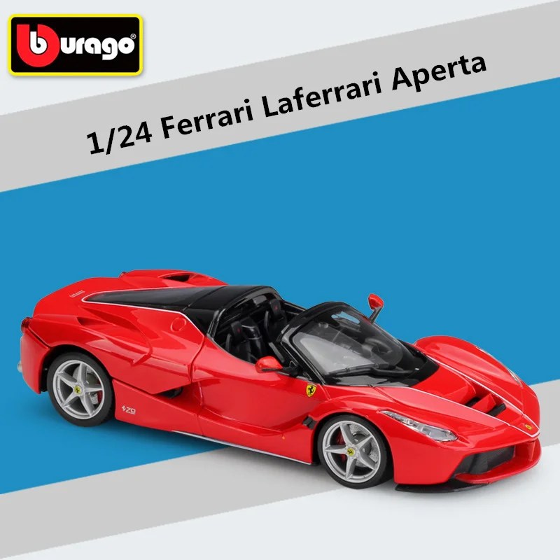 Bburago 1:24 Ferrari LaFerrari Aperta Alloy Open Sports Car Model Diecasts Metal Race Car Model Simulation Collection Kids Gifts