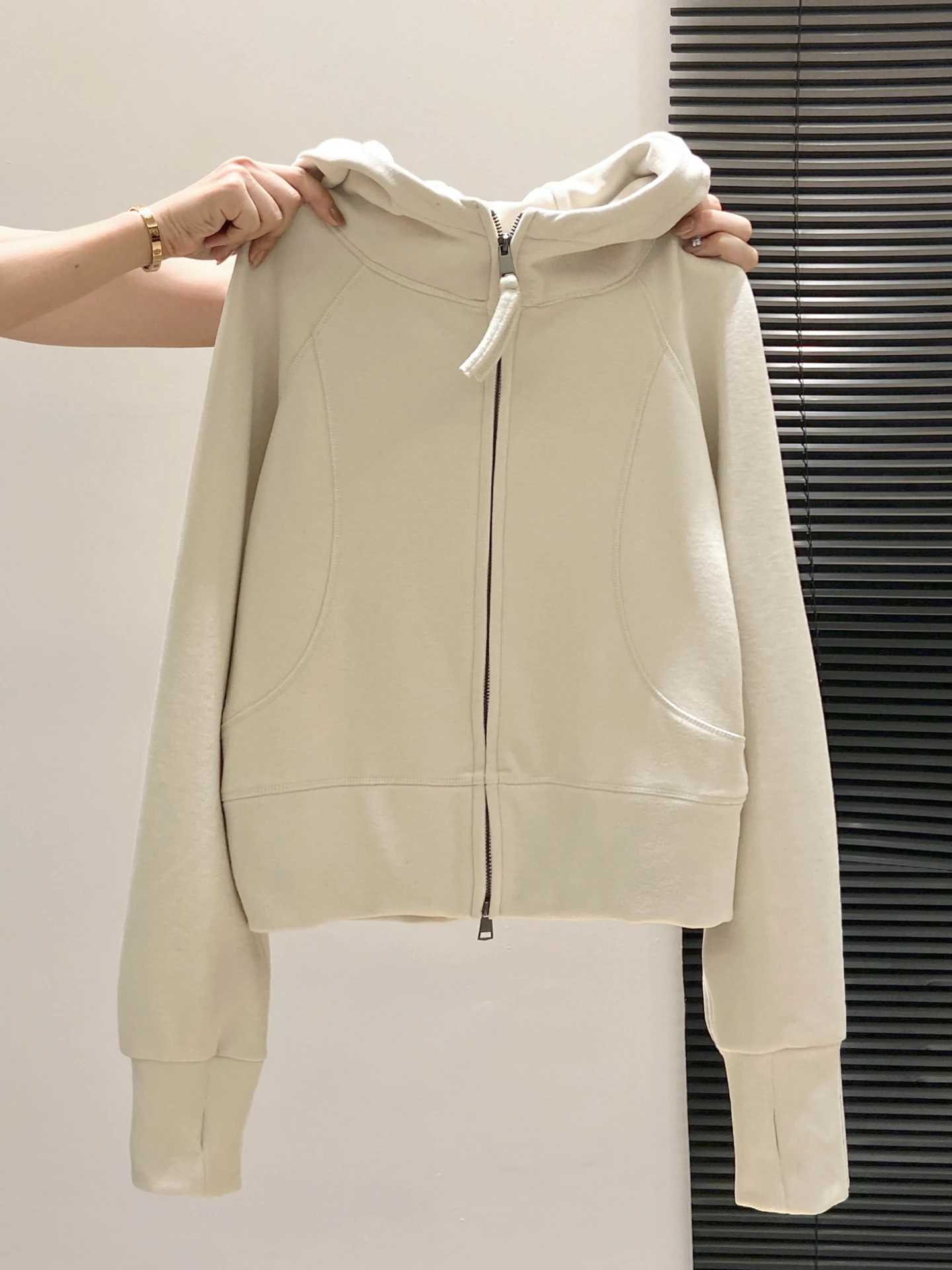 

Spring Autumn Women's Fce Lined ort Hoodie Cardigan Slim Fit Warm Casual Double Zipper Coat Korean Sle Commute Faion