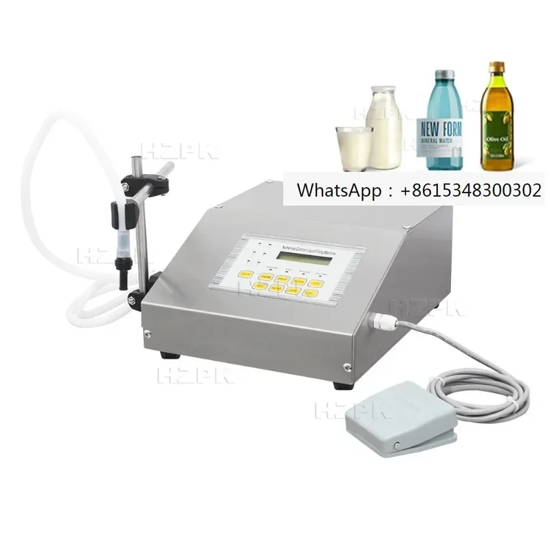 HZPK Semi Automatic Liquid Soap Detergent Essential Oil Small Bottle Digital Filling Machine Importer