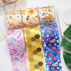 DIY Cartoon Bee Printed Grosgrain Ribbon For Craft Supplies Sewing Accessories 5 Yards, Planar Resins Mold 10 Pieces. 53256