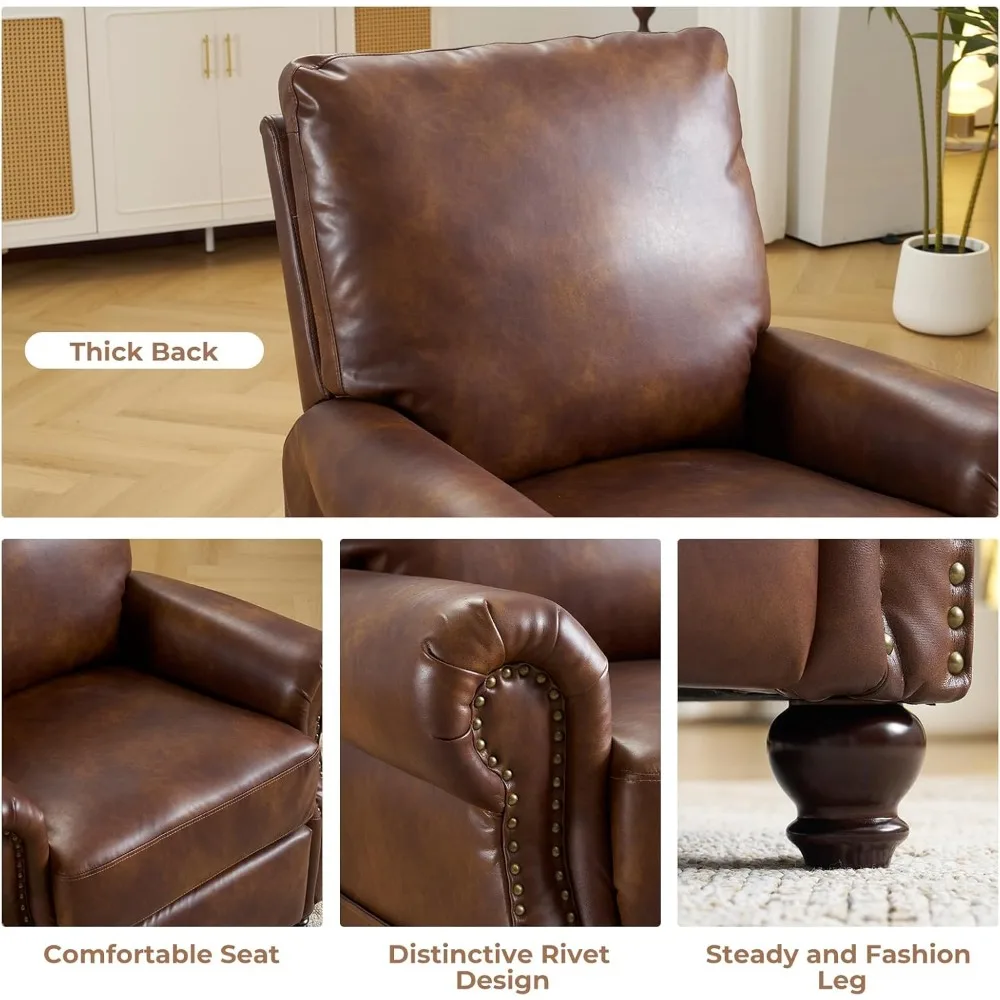 كرسي كرسي تمرين الضغط مع التدليك والحرارة، كرسي كرسي جلدي مسامي مع مسند ظهر محشو، كرسي مع برشام