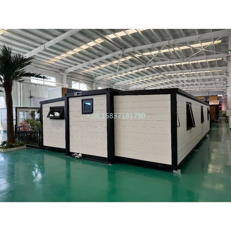 Double Wing Container House Prefabricated Expandable Mobile Tiny Home Folding Prefab Easy Assembly Villa for Office Building Use
