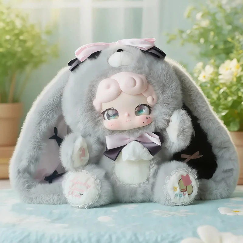 LuckyDeerNai 600% Sweet Tea Rabbit Series Blind Box Cute Bunny Vinyl Plush Surprise Bag Kawaii Anime Mystery Box Home Decor Toys