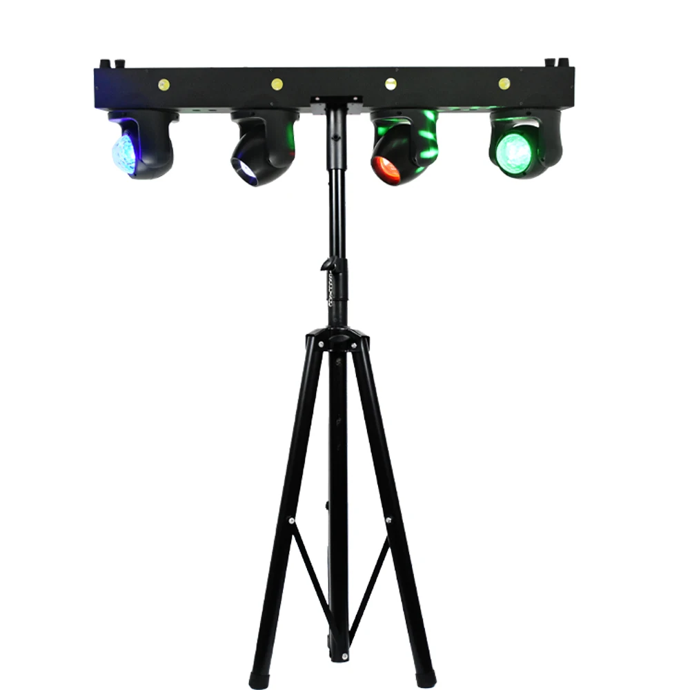 LED Moving Head Beam Light Laser Derby Strobe Effect Combined with Triple Stand Dj Set Lights Stage Party Lighting Bar