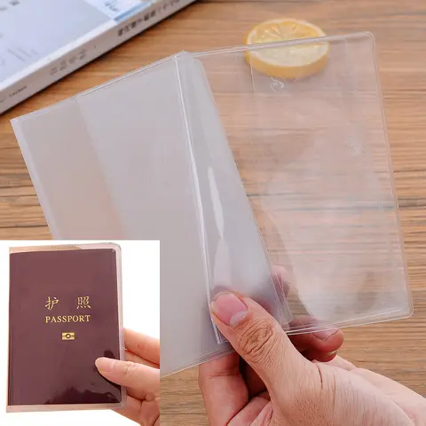 1Pc/2Pcs/4Pcs Passport Protective Case, Made of Transparent Frosted Material, Polyvinyl Chloride, Waterproof Document Bag