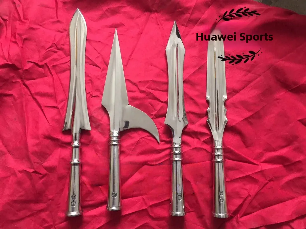 Red Plum Blossom Steel Martial Arts Long Spear Stainless Steel Forged Gun Head Zhao Yun Weapon Training Fitness Equipment