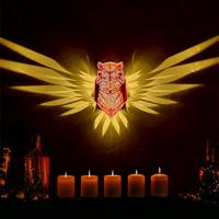 Lofytain LED Animal Projection Lamp Owl Lion Eagle Night Light Animal Wall Sconce Study Bedroom Decoration Ornaments