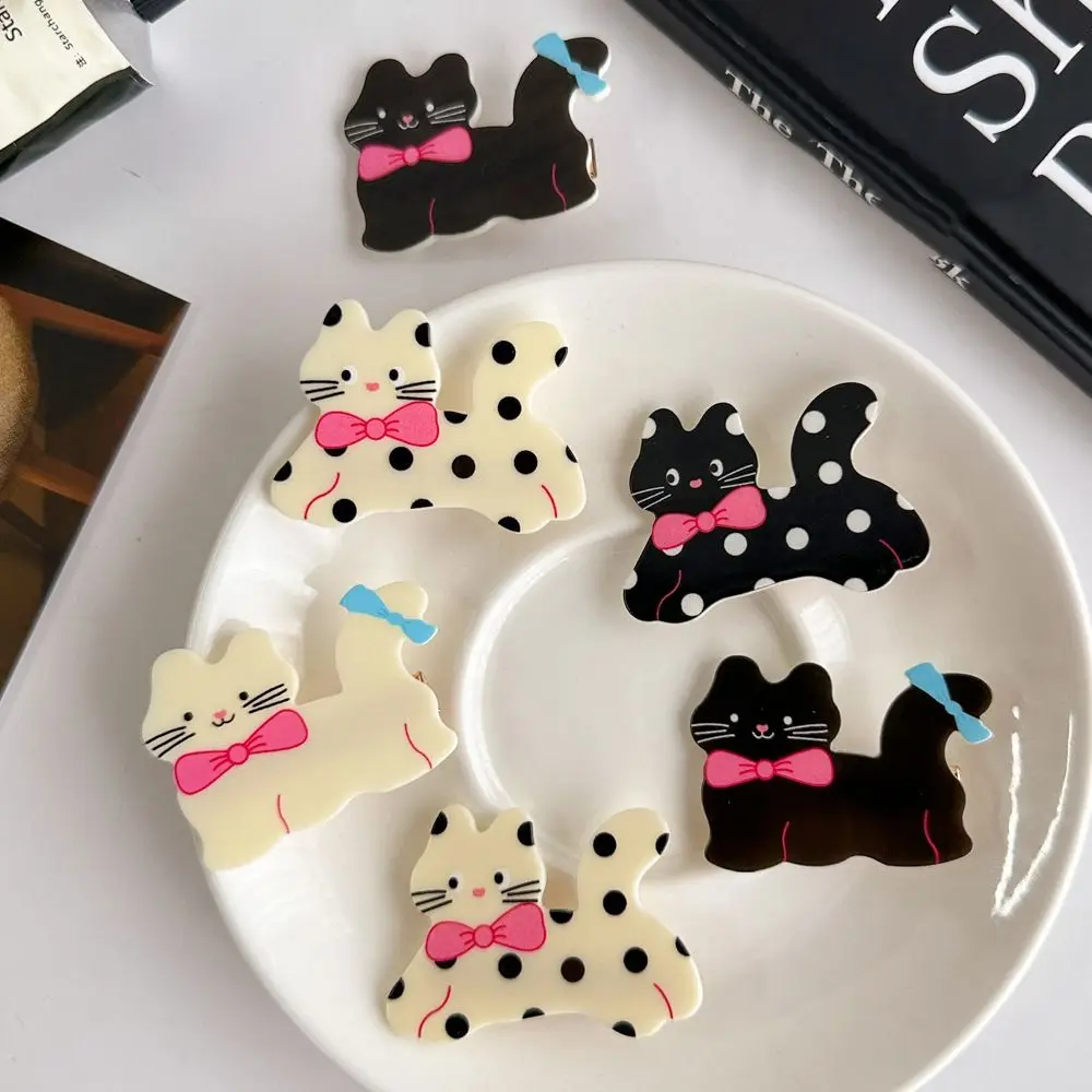 Cute Cartoon Cat Hair Clip Acrylic Animal Cartoon Hair Clip Headwear Ponytail Holder Acrylic Bang Clip Ladies/Girls