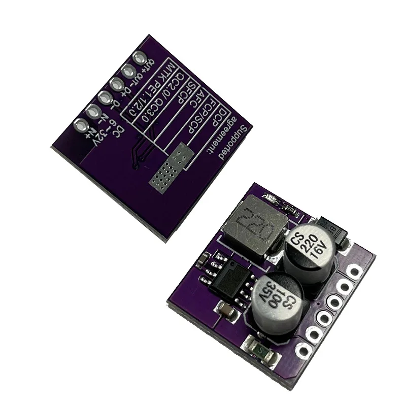 Step-Down Module12V24VTurnQC3.0Fast ชาร์จโทรศัพท์ชาร์จ Pad รองรับ HuaweiFCPWelding ประเภทสายไฟ