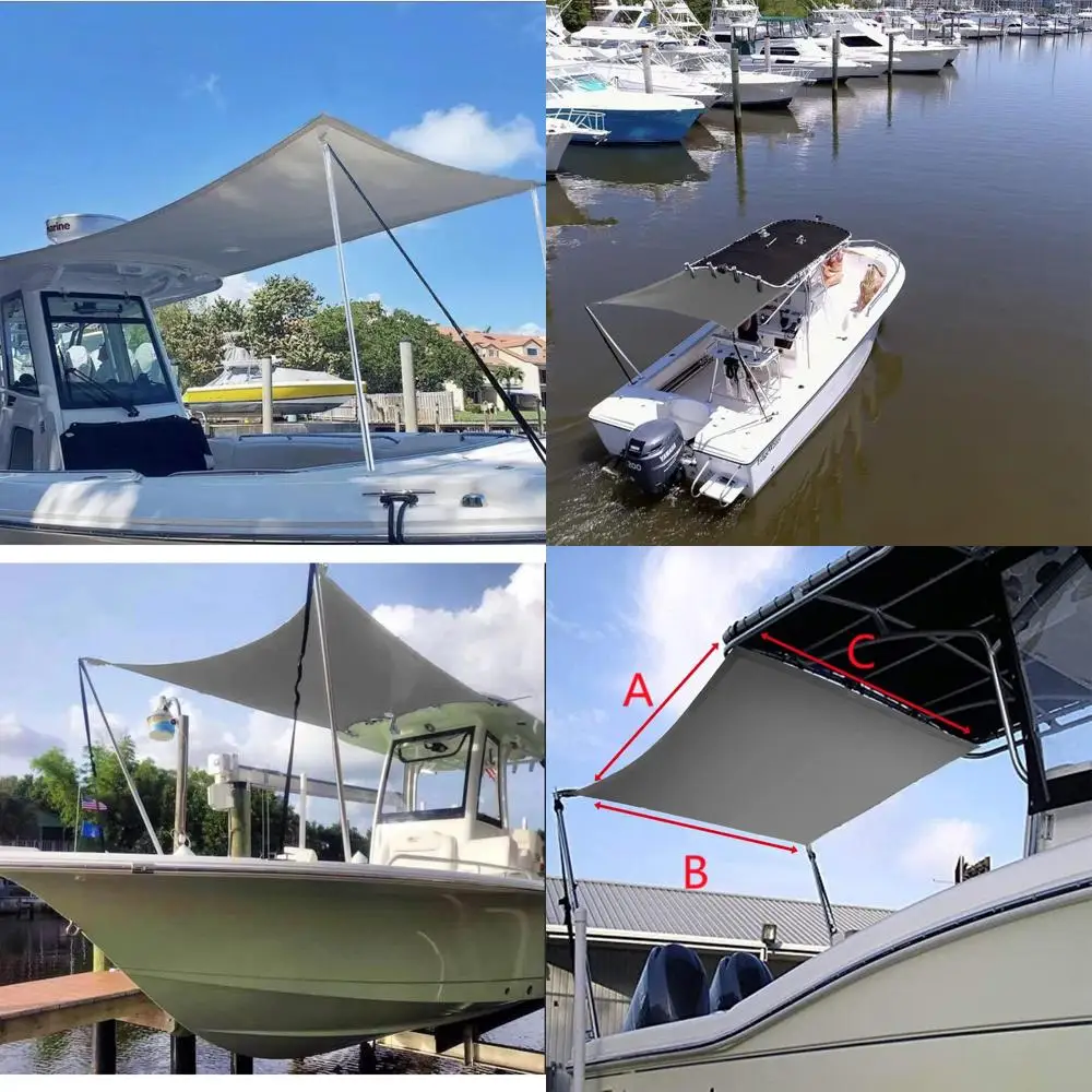 

Комплект для удлинения солнцезащитного тента для лодки - полиэстер 800D, водонепроницаемый и устойчивый к УФ-излучению, серый