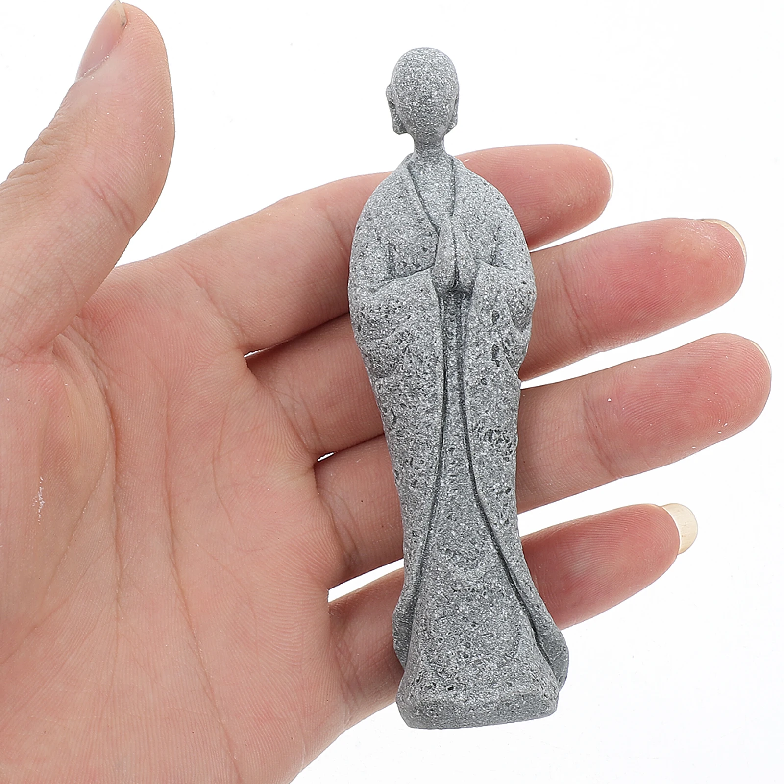 

Buddha Micro Statue Realistic Monk Figurine Bonsai Garden Decor Fish Mini Zen Monk Tank Zen Style Mini Sculpture