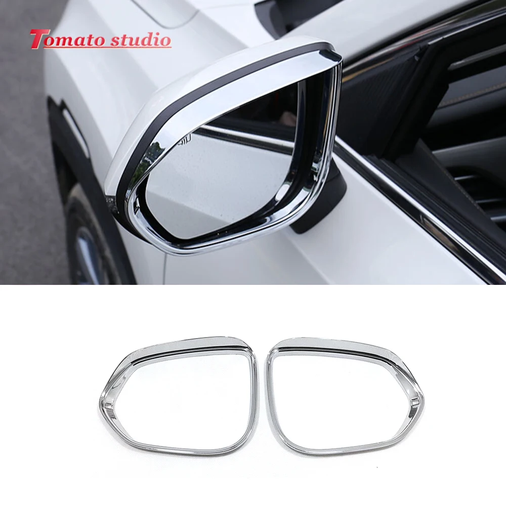 

for Changan CS35 PLUS 2018-2021 ABS Chrome/Carbon Car rearview mirror block rain eyebrow Cover Trim Car-styling Accessories