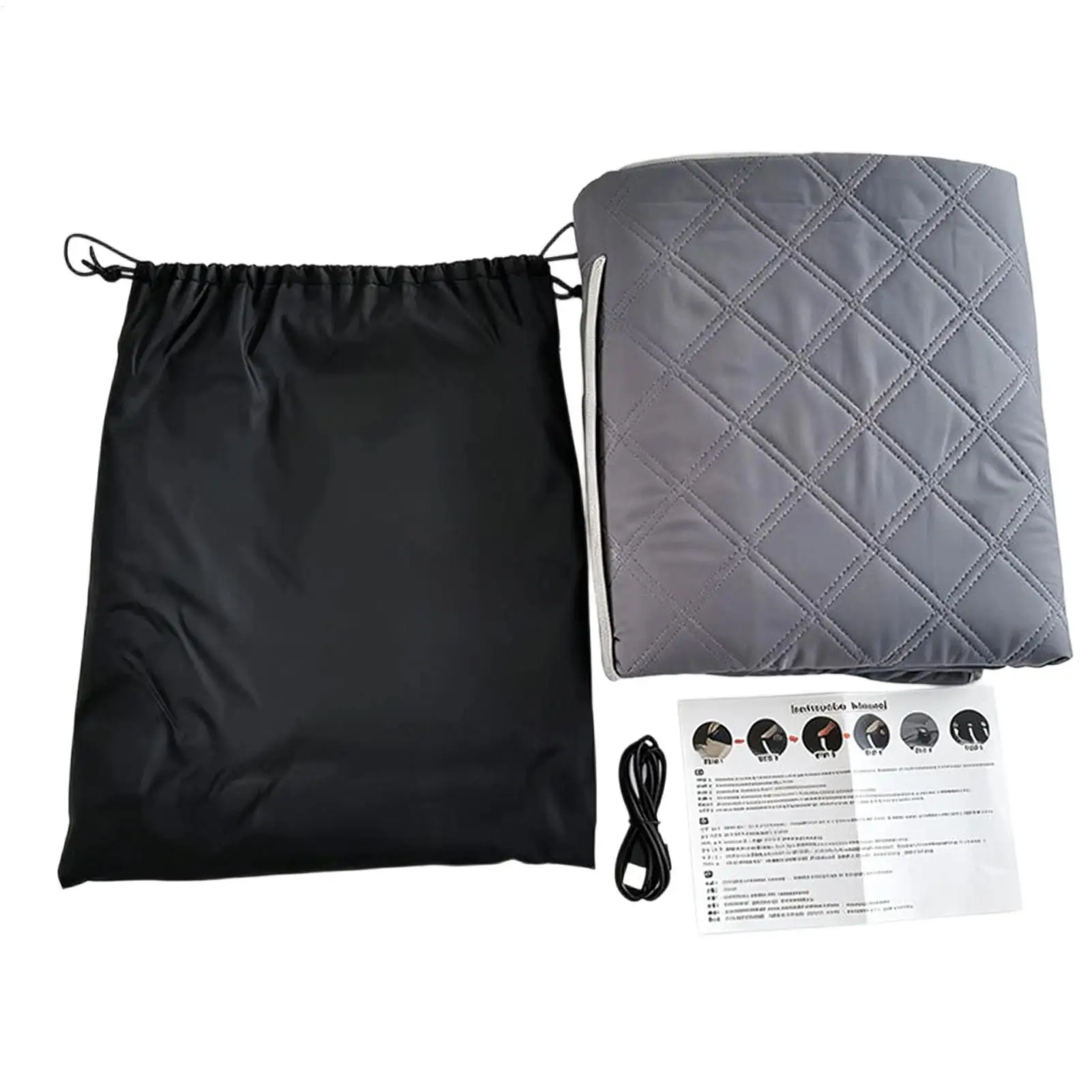 4 Zone Heat Heated Golf Cart Seat Cover Non Slip 3 Level Adjustable Pad Portable Seat Warmer Towel for Winter Outdoor Golf Cart