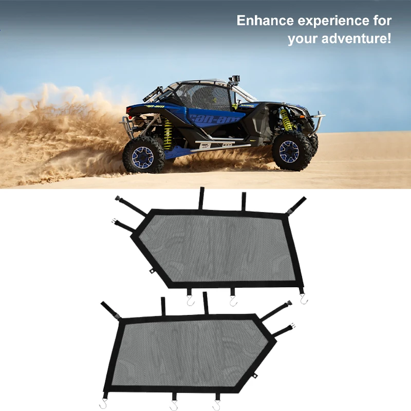 

Side Mesh Window Nets Window Shade Shield Net Door Scratch Protection for UTV Can-Am Maverick X3 Max 2017-2024