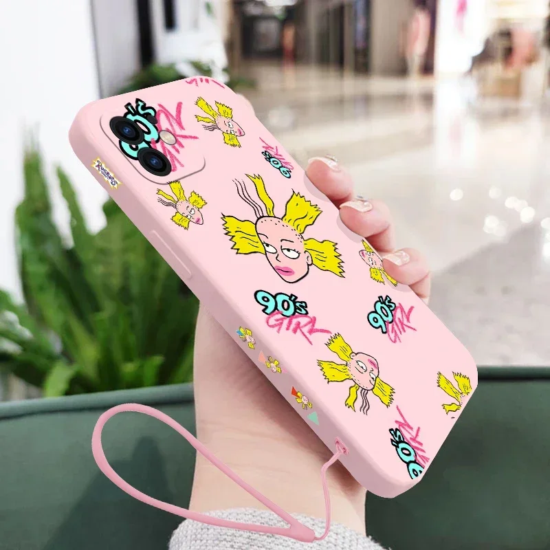 Funny R-Rugrats Phone Case For Xiaomi Redmi Note 11 10A 10 10S 9 8 7 Pro Plus 10C 9A 9C 9T 4G 5G Cases with Hand Strap