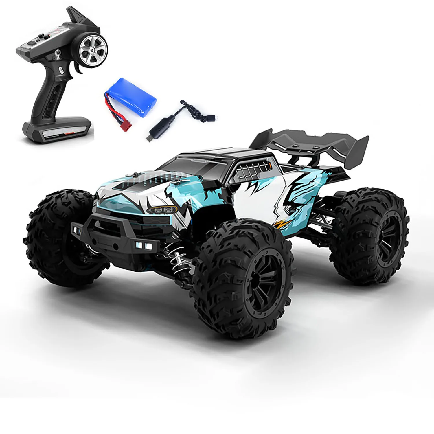 1/16 4x4 veículo off road controlado por rádio scy 16102pro rc monster truck muti-terreno modelo sem escova sistema de luz de carro brinquedo rtr