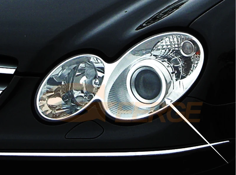 For Mercedes-Benz CLK CLASS W209 C209 A209 Xenon Headlight Excellent Ultra Bright COB Led Angel Eyes Kit Halo Rings Day Light