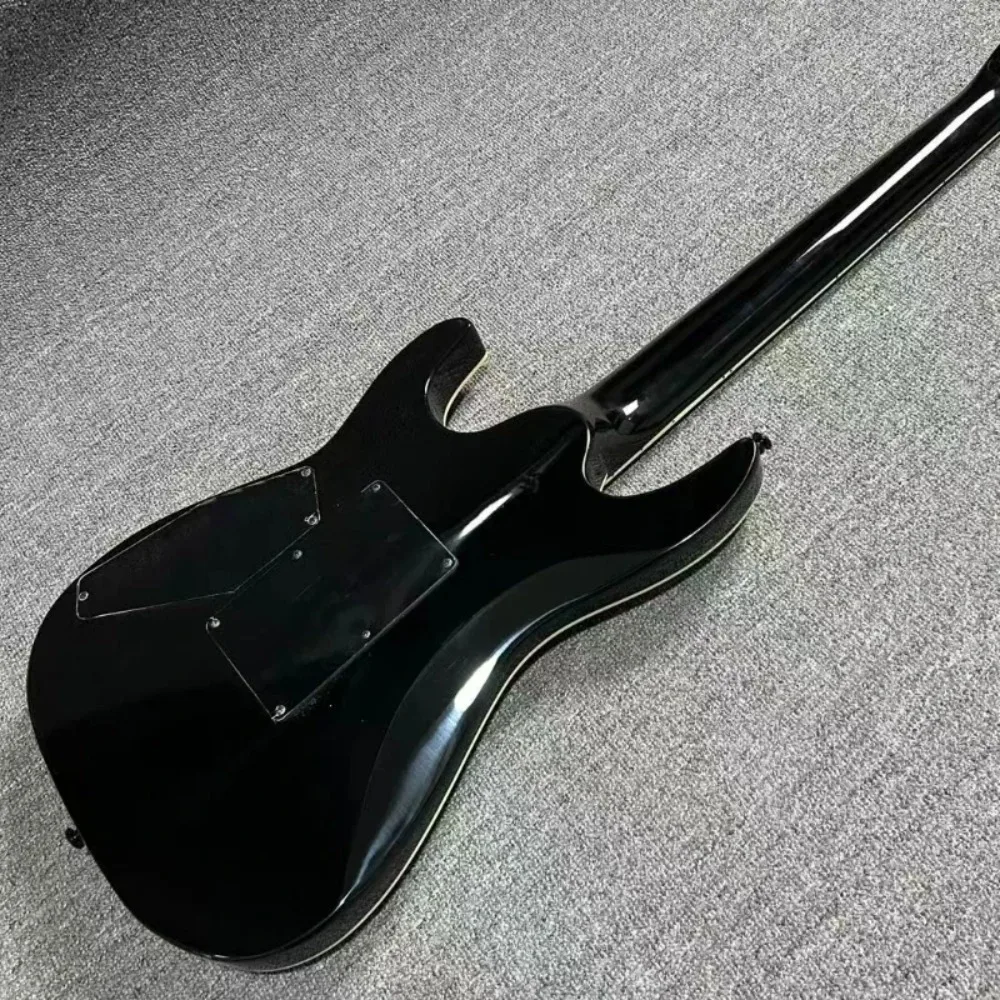Sea Blue Color 7 Strings Electric Guitar Rosewood Fingerboard Solid Wood Body with HH Pickups Black Hardwares