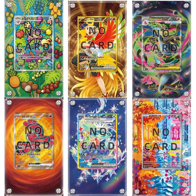 PTCG Extended Art Acrylic Card Block - Game Collectible Card Protective Storage Box Desktop Decoration Gift Cards Not Included
