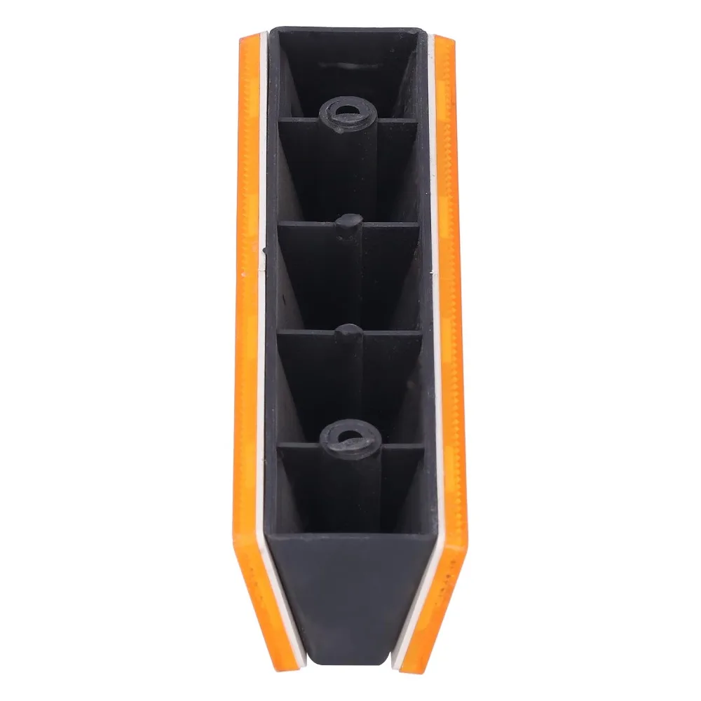 2PCS Durable Orange Reflective Road Plastic Compact Stud Marker Highlight Rectangle Highway Traffic Warning Facilities