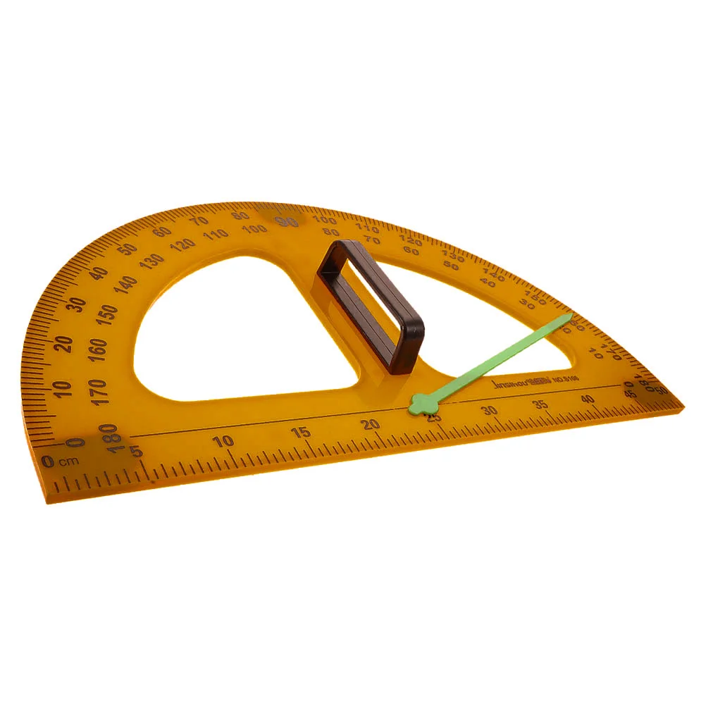 Teacher Protractor Drafting Tool Centimeter Ruler Orange Portable Measuring Work
