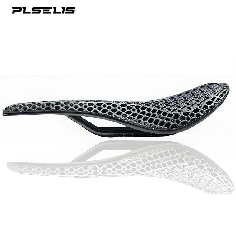 

PLSELIS popular road mountain bike carbon fiber 3D printing hollow breathable high-strength short nose comfortable Bike saddle