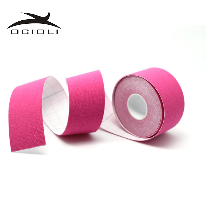 5cm*5m Elastic Bandage Cotton Adhesive Kinesiologe Tape Sport Injury Muscle Strain Protection Kinesiology Taping Muscle Tennis