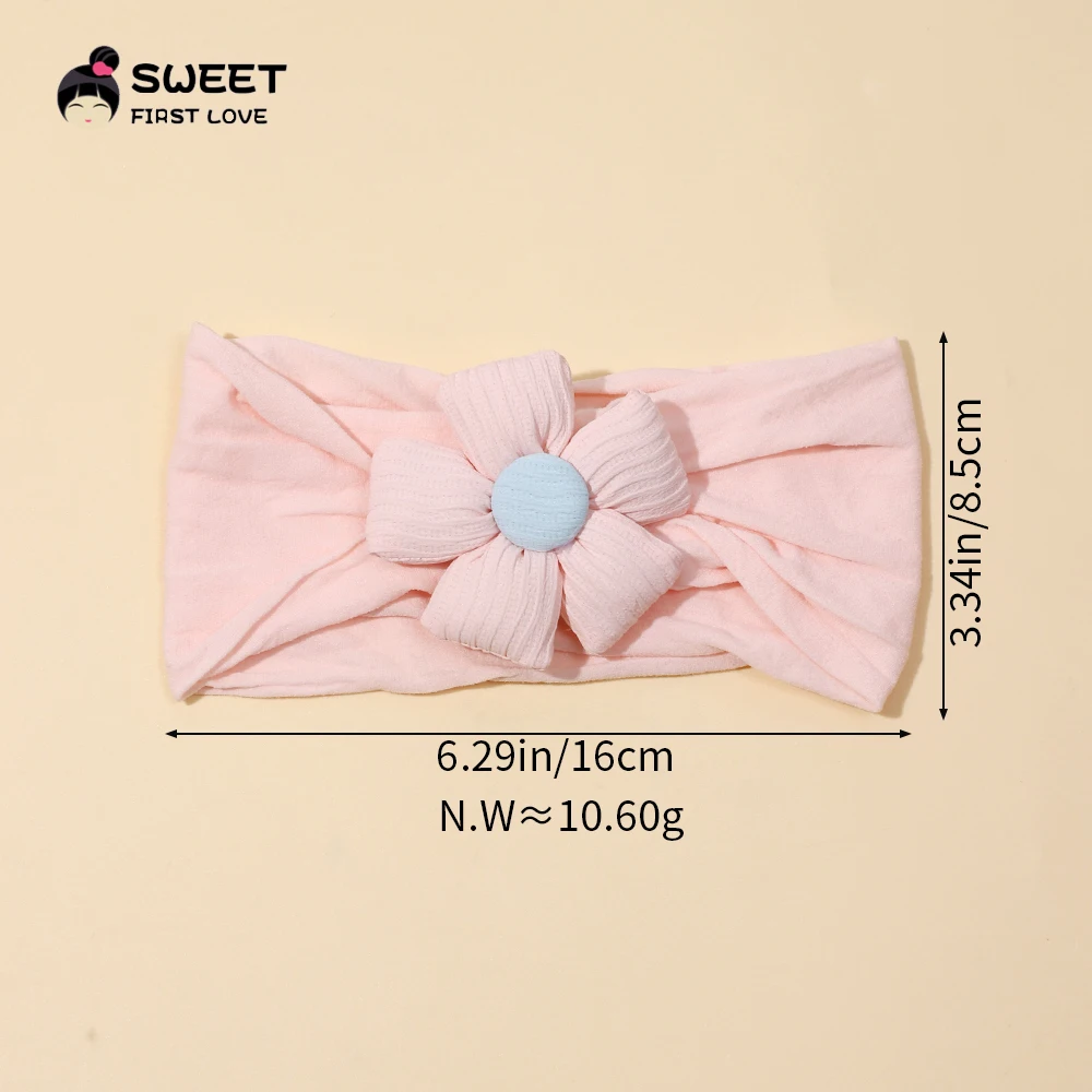 New Flower Nylon Girl Hairband Elastic Soft Baby Headband for Children Turban Kids Headwear Baby Hair Accessories for Newborn