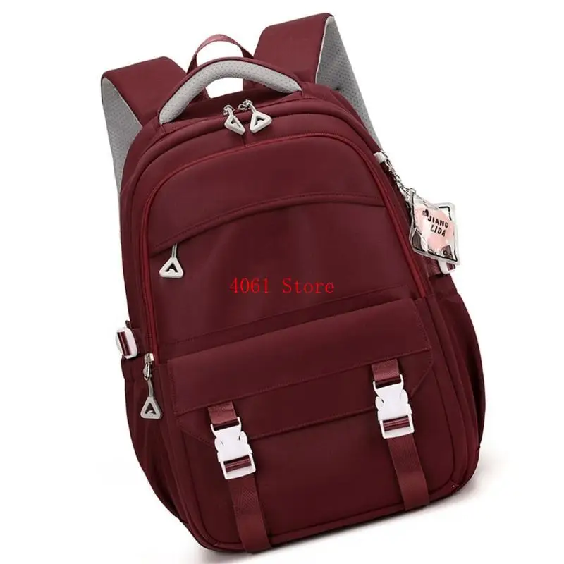 

Casual Nylon School Backpack for Students Teen with Adjustable Breathable Straps