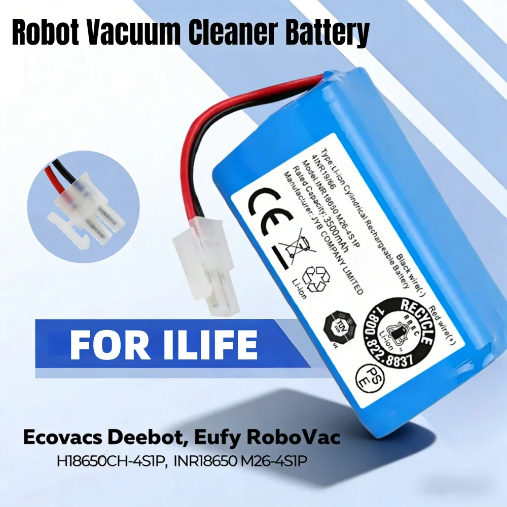 2600mAh 14.4V Battery for robot vacuum cleaner INR18650 M26-4S1P Mamibot EXVAC660 DEXP MMB-300 Fusion 150 Neatsvor X500