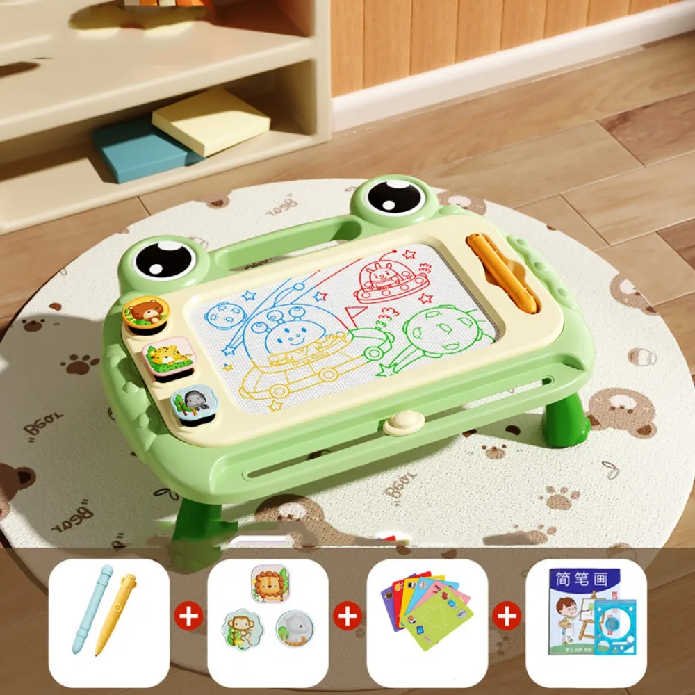 Frog Magnetic Drawing Board Painting Table Leg Doodle Board Toy Graffiti Erasable Erasable Magnetic Graffiti Board Kindergarten