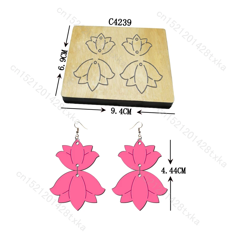 

Новые серьги Деревянные штампы для тиснения цветов Вырубные штампы Скрапбукинг C4239 Несколько стилей