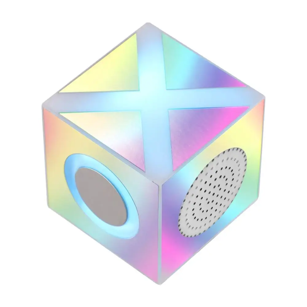 

Umoub Creative Square LED Color Desktop Portable Mini Bluetooth Speaker XO Kids Gift Ambiance Bluetooth Speaker