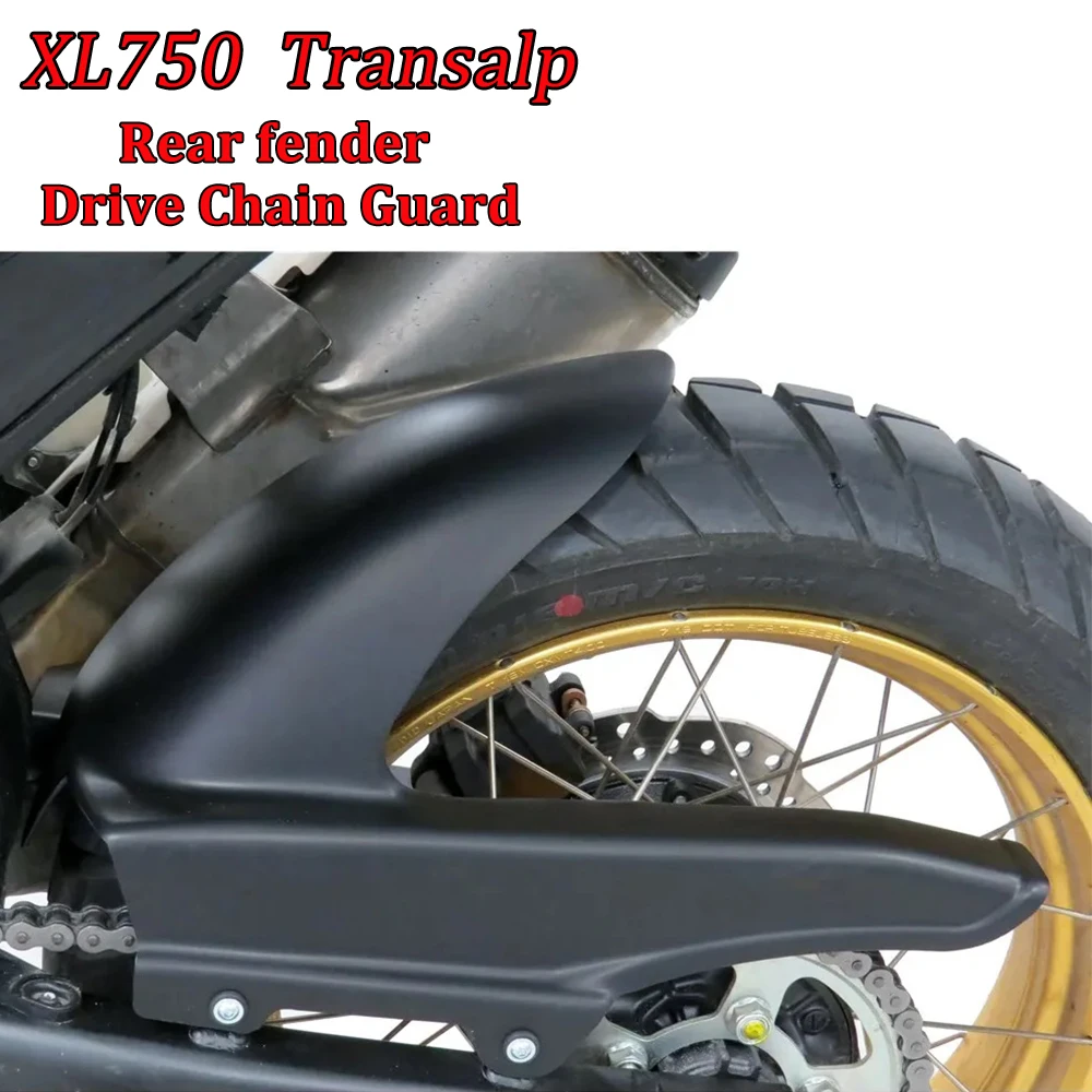 Motorcycle Black Rear Fender Drive Chain Cover Splash Guard For Honda XL750L Transalp 2023-2024