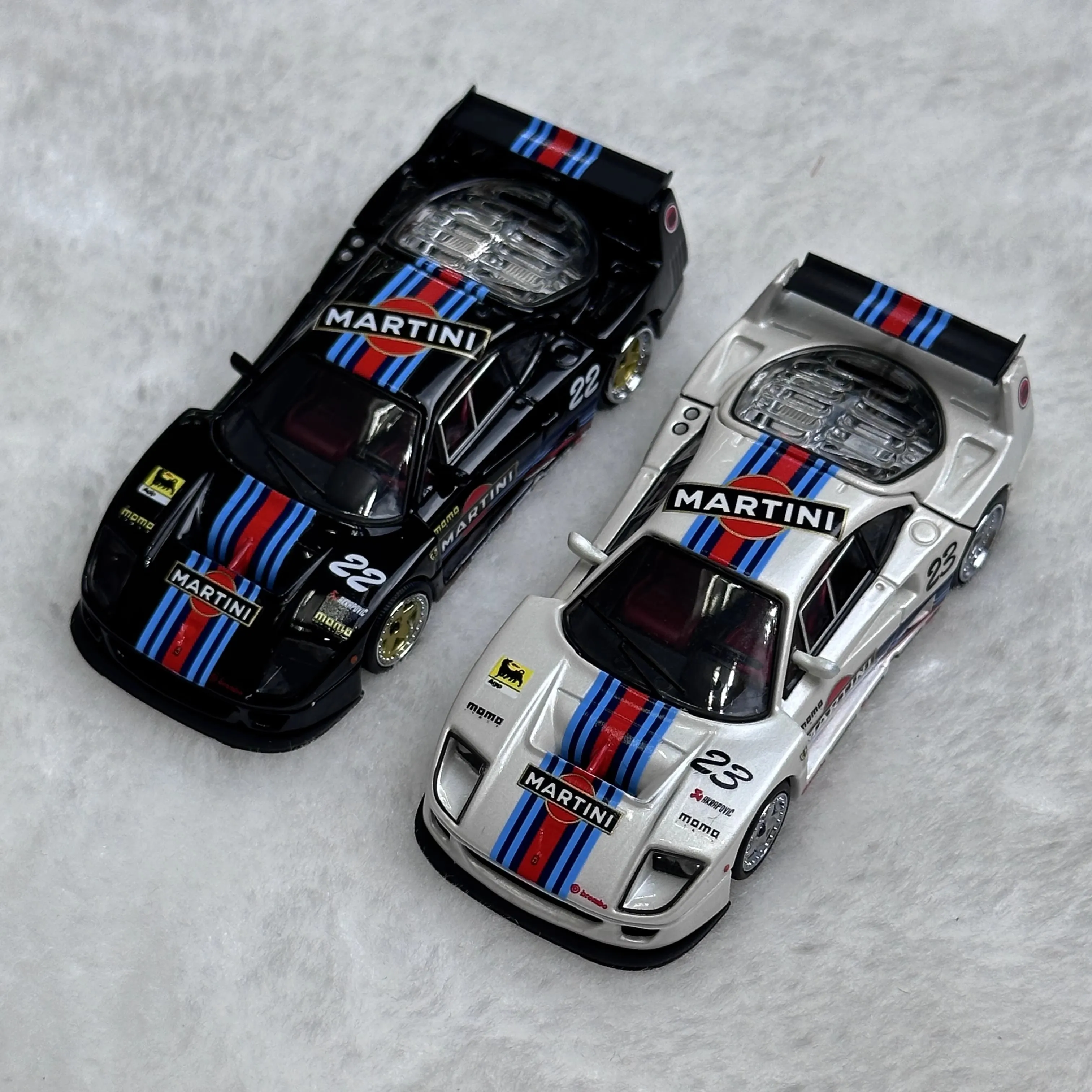 SH Modello 1:64 F40 LM Martini STANCE Modello di auto in lega aperta con copertura posteriore
