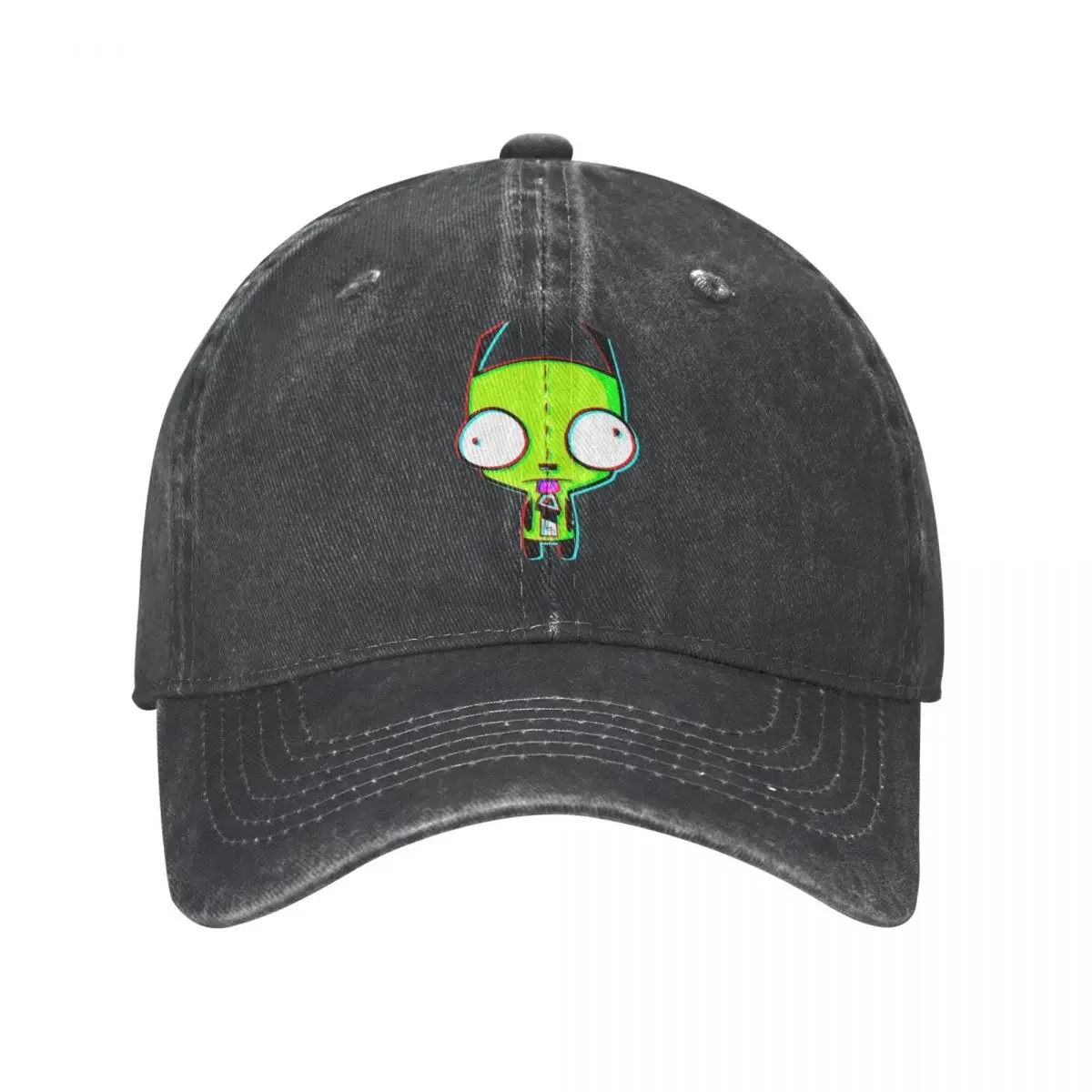 Glitch'd Gir Kawaii Invader Zim Unisex Baseball Caps Distressed Washed Caps Hat Retro Outdoor Activities Snapback Hat