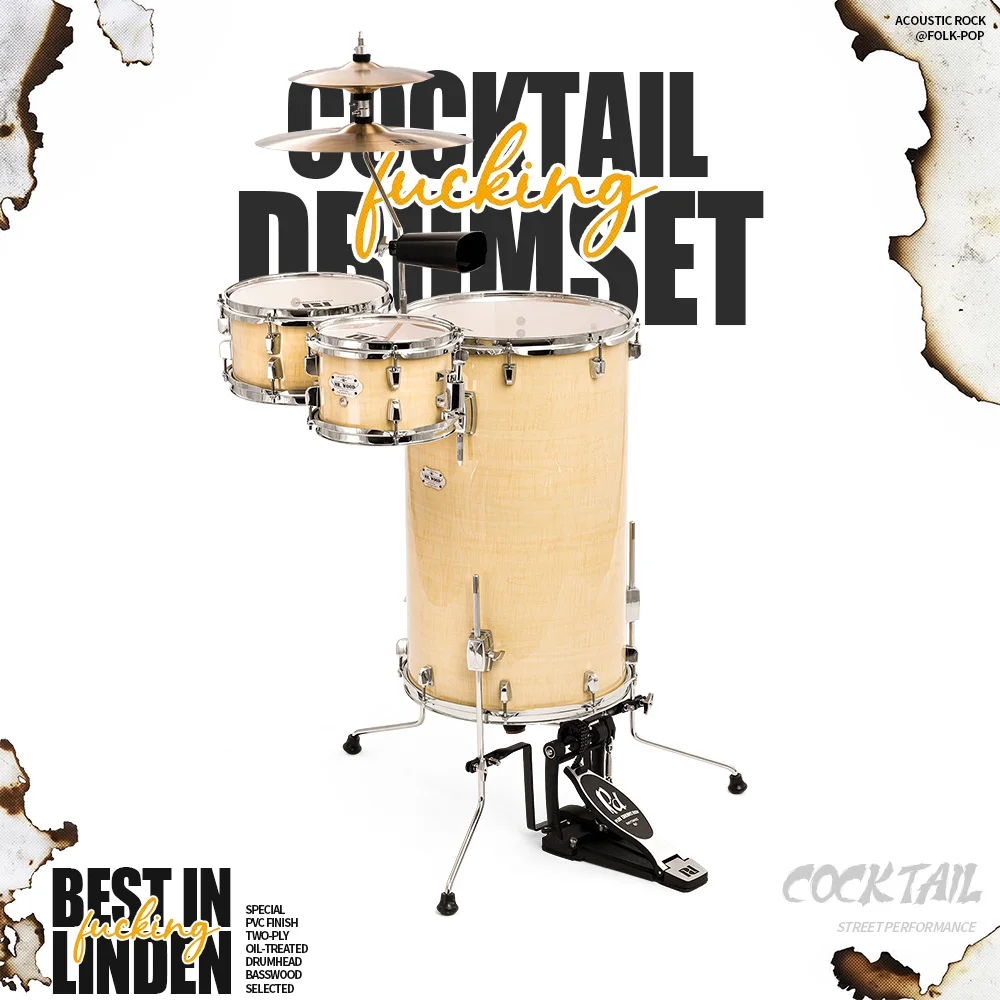 Factory Wholesale Acoustic Drum Set Professional Drum Kit Full Percussion Accessories