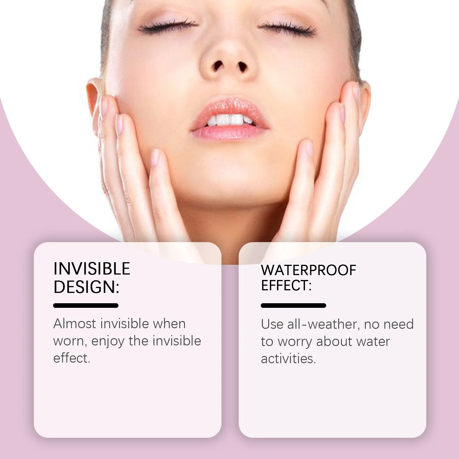 Eelhoe Collagen Invisible Facial Patch Set V Lift Anti W-rinkle Skin Care Waterproof Tape Face Forehead Lifting Firming Patches - Image 3