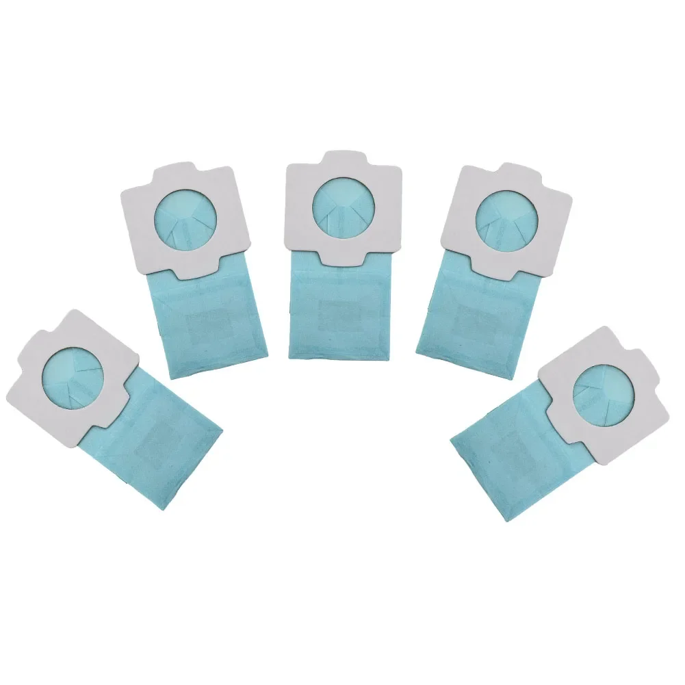 5 Dust Bags Suitable For Cordless Vacuum Cleaner DCL182Z DCL182  194566-1 Spare Part Home Appliance Light Blue