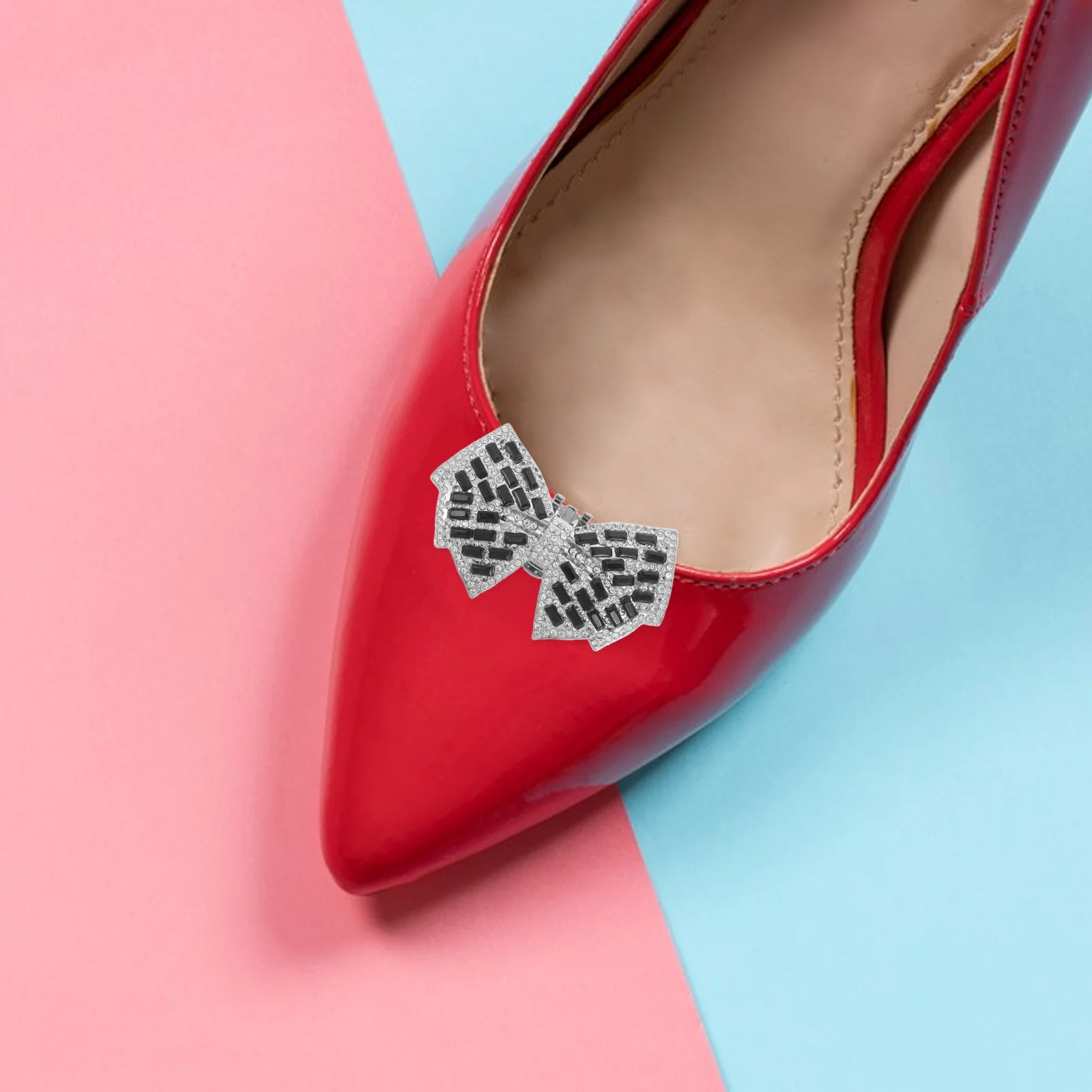 

2 PCS High Heels Accessories Fashion Shoes Bride Clip Diy Buckle Bowknot Clips Rhineston Charm